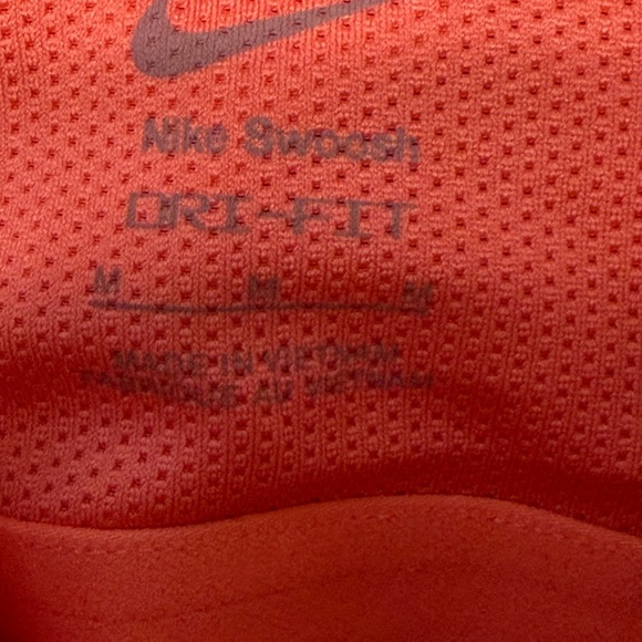 Nike Swoosh Dri-FIT Sleeveless Muscle Athletic Wear Tank Top Bright Red Shirt M - Picture 4 of 5